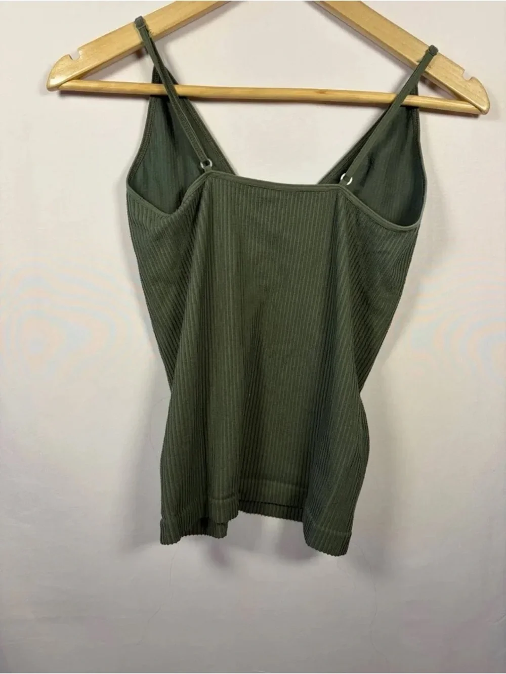 Free People Crossfire Ribbed Olive Lace-Up Cami Tank